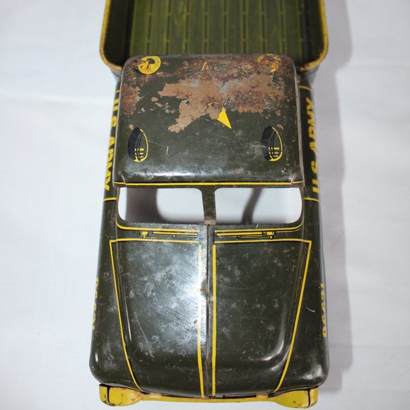 Vintage Marx Toys F268 Green U.S. ARMY 5th DIV Tin Truck - Picture 5 of 16